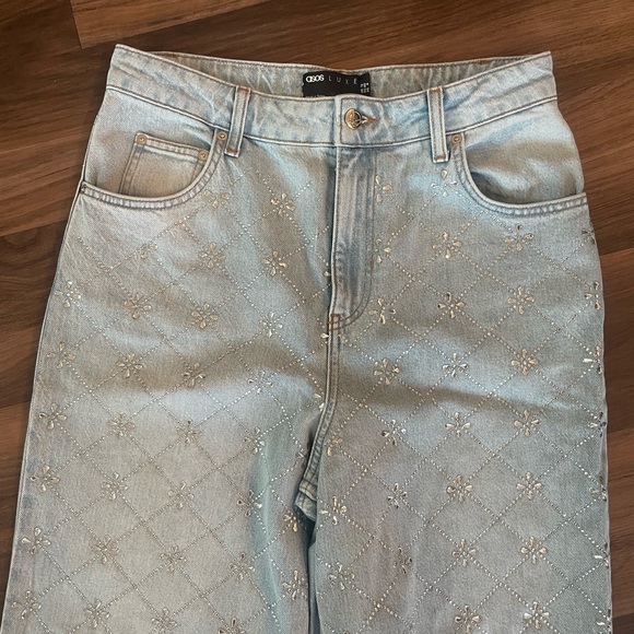 ASOS Luxe Rhinestone Jeans - Picture 7 of 12